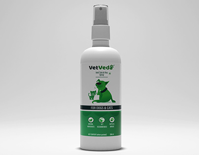 VetVeda Spray Bottle Product Render