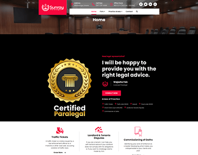 Sunray Paralegal - Wordpress Website