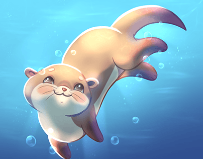 #13 Digital Art | Procreate | Sea Otter Baby