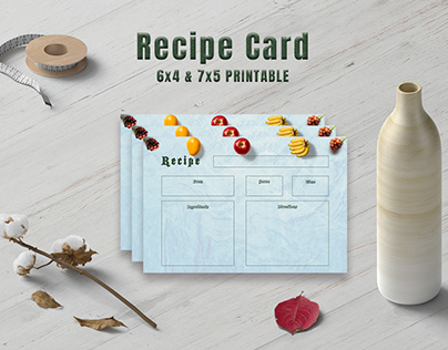Free Fruits Recipe Card Template