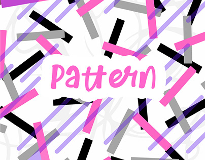 Pink and Black Lines Pattern