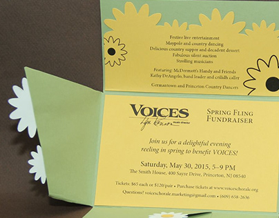 Fundraising Invitation with Custom map and RSVP card