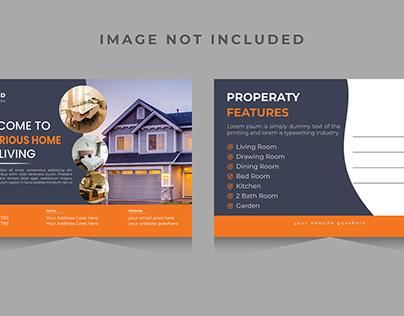 Real estate post card template