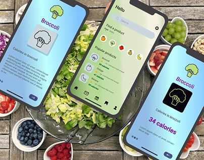 Set of 5 Icons for Healthy Eating Center Mobile App