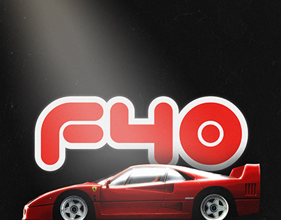 Ferrari f40 poster design