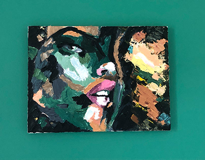 Girl (green). Nielly Francoise reproduction
