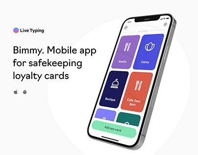 Bimmy. Mobile app for safekeeping loyalty cards