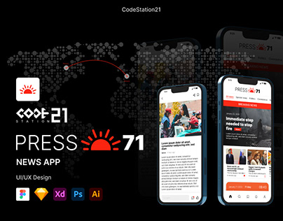 Press 71 | Modern Mobile News App UI/UX kit