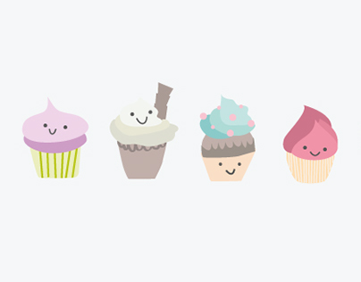 Sweet cupcakes illustration