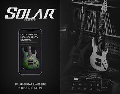SOLAR GUITARS website redesign concept