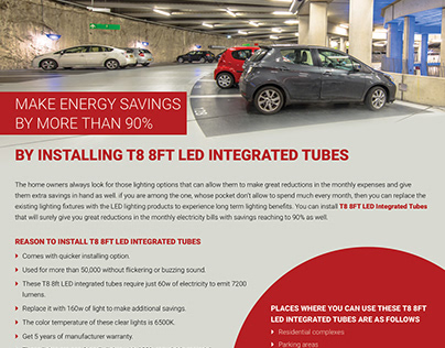 T8 8ft LED Integrated Tube