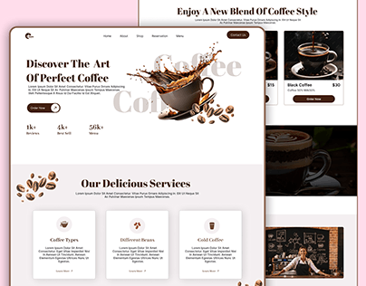 Coffee shop website