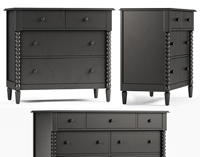 CRATE & BARREL Jenny Lind Dressers 3d model