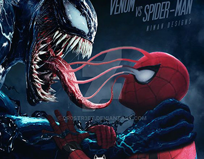 Venom soaking Spider-man