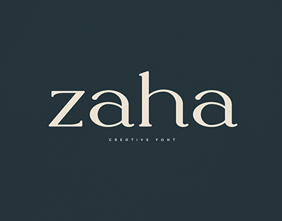 Zaha free font. freebie