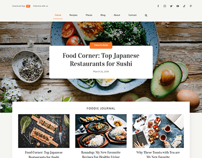 Food Blogger Website Design