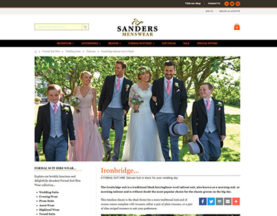 SANDERS MENSWEAR | M2 Website - Formal Suit Hire #1