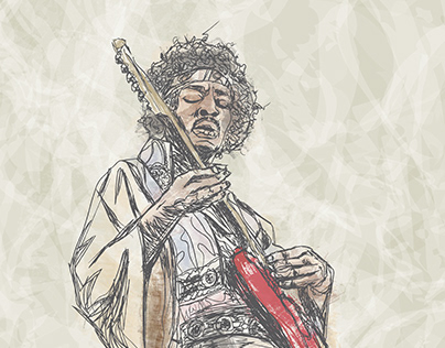 Jimi Hendrix digital painting