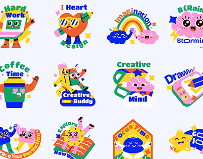Creativity Sticker Illustration