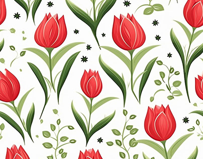 Seamless Tulip Patterns