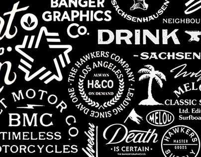 Logos, letterings and print designs 2016