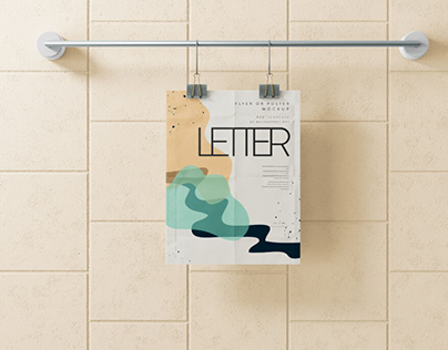 US Letter Size Flyer or Poster Mockup