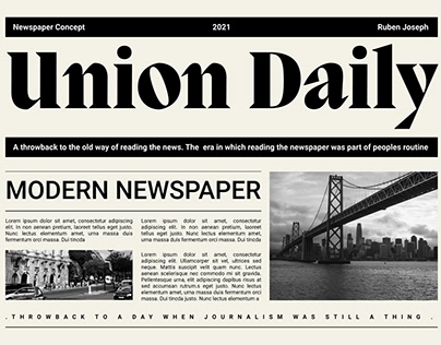 Union Daily a modern news website concept