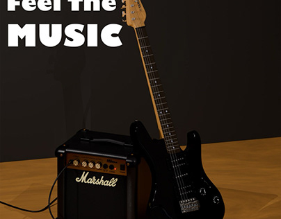 Yamaha guitar and Marshall amp