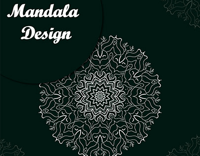 Luxury white color mandala design