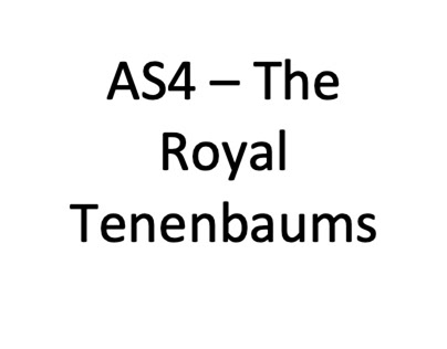 AS4: The Royal Tenenbaums - Living Room Scene