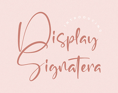 Display Signatera - Modern script Font