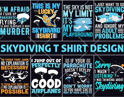 Best Skydiving T shirt Design Bundle For Client
