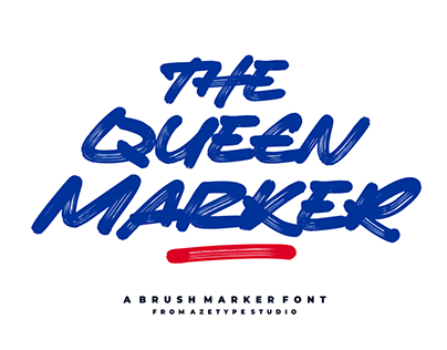 FREE FONT - THE QUEEN MARKER • A BRUSH FONT