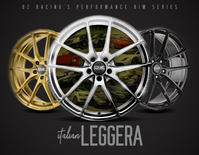 OZ Racing “Leggera” Racing Wheels Photoshop Manuplation