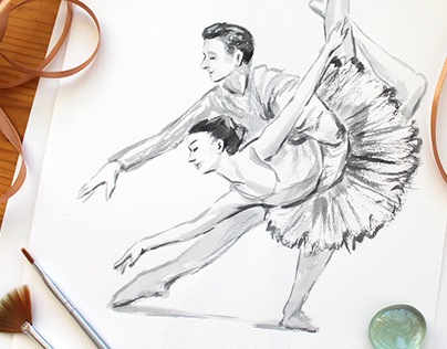 Ballet set illustrations