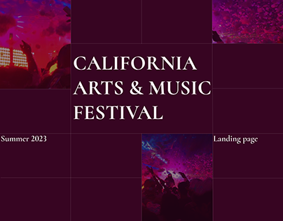 UI/UX design for arts and music festival