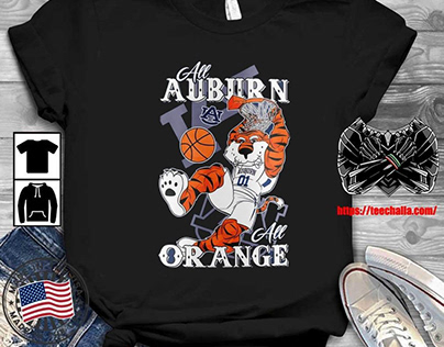 Official All Auburn Tigers All Orange Mascot Shirt