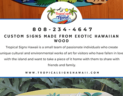 custom signs Hawaii | Tropical signs Hawaii