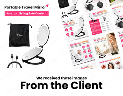 Portable Travel Mirror Amazon Listing Image & EBC
