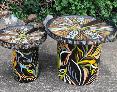 Amazonian Lilypad Sustainable Painted Tables