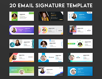 Email signature template design or email footer