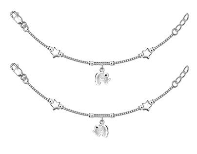 TrueSilver: Stylish Silver Anklets for Girls