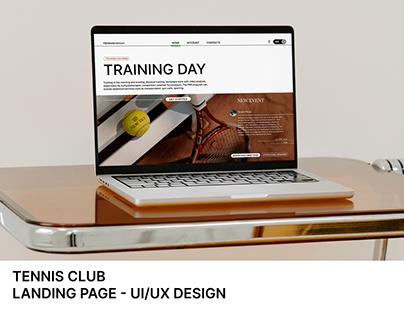 tennis club Landing page - UI/UX Design