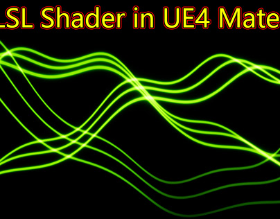 Wave Lines HLSL Shader in UE4 Material Custom Node