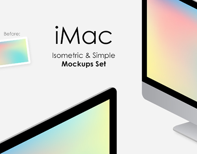 iMac Isometric and Simple Mockups Set