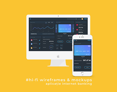hi-fi wireframes internet banking