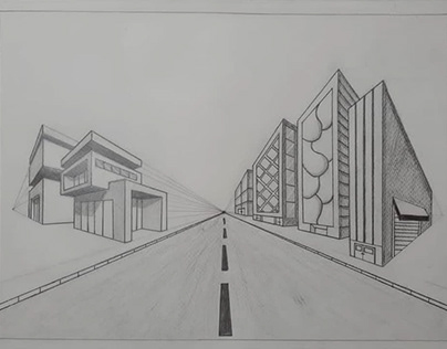 Road View on Two-Point Perspective