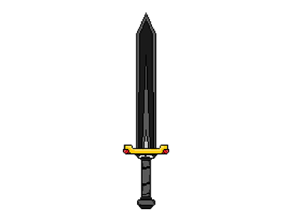 Pixel art de espadas