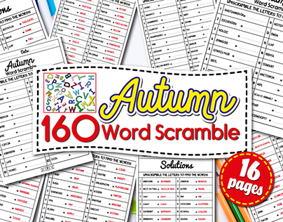 Fall vocabulary activities | autumn Word Scramble