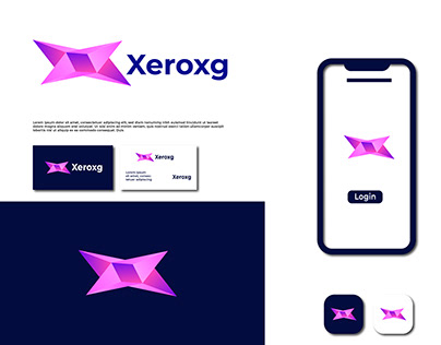 Branding X Modern Letter Logo Design Template